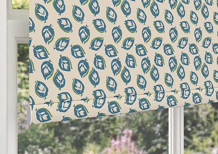 Land & Shore Seedling (Blackout), Teal - Twist&Fit Roller Blind - Image 4